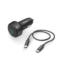 HAMA Car Charger 12-24V w. C to C cable