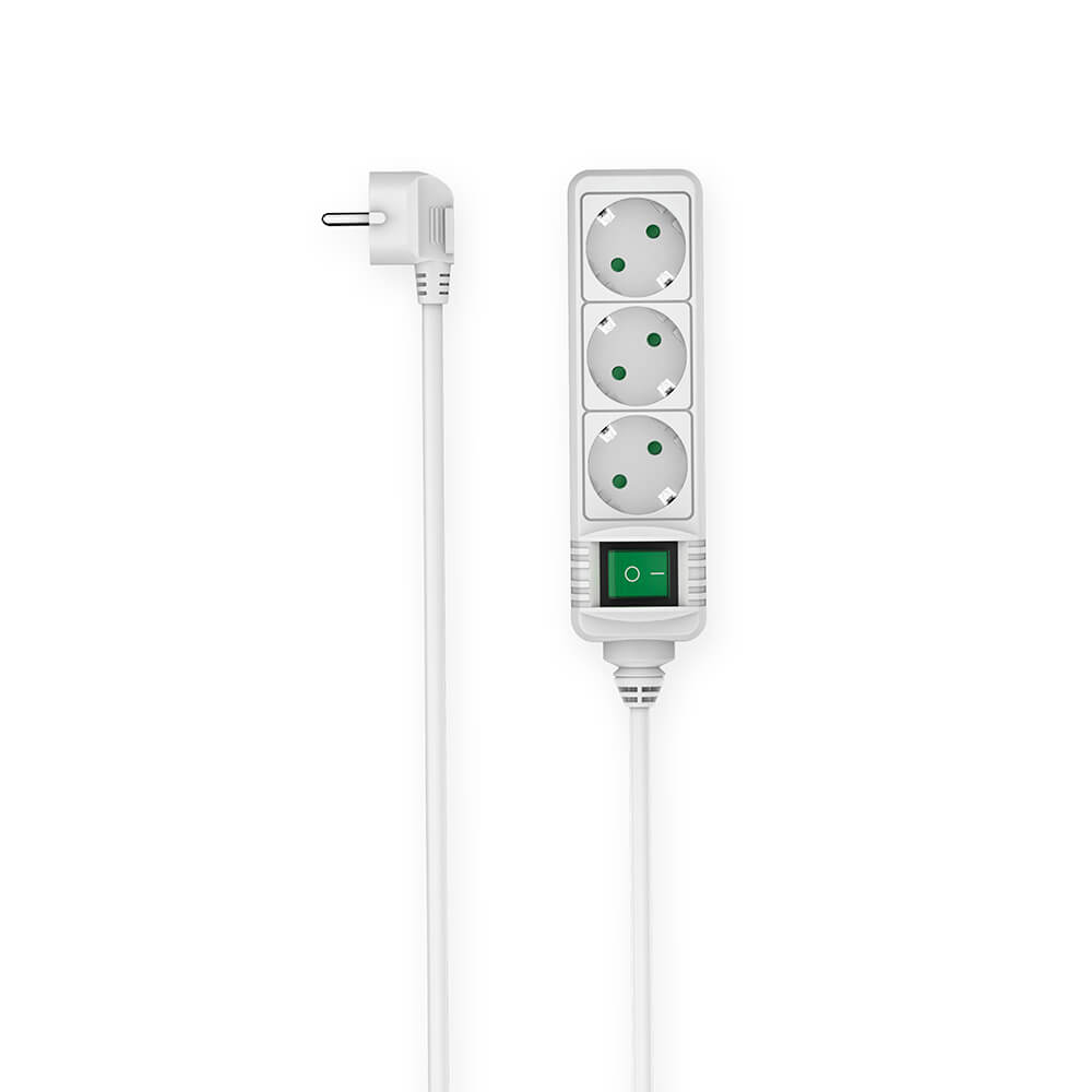 hama-hama-power-strip-3-way-switch White 3.0m