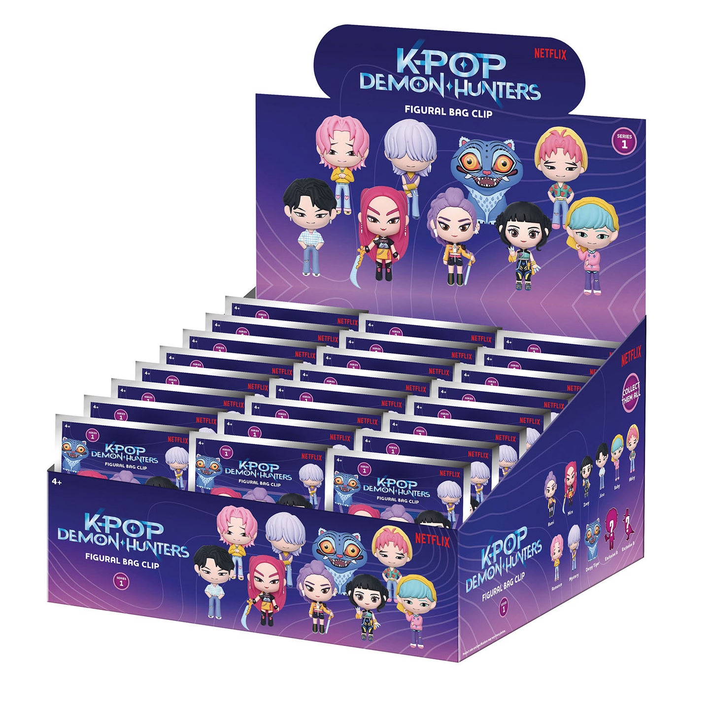 kpop-demon-hunters-kpop-demon-hunters Foam Bag Clip On CDU Asst.