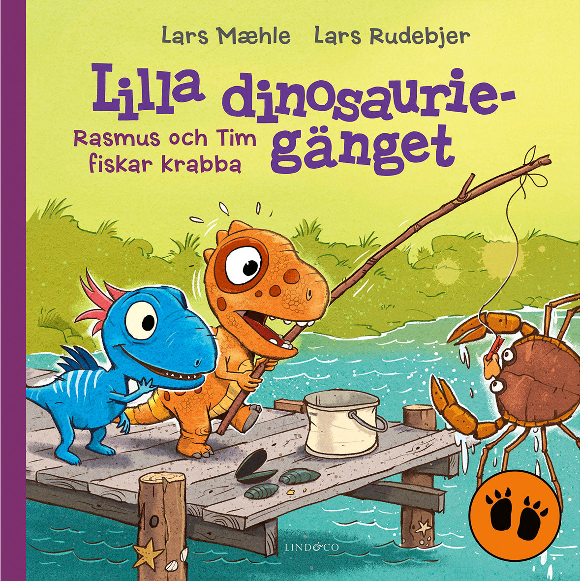 lind-co-lilla-dinosaurieganget Rasmus och Tim fiskar krabba