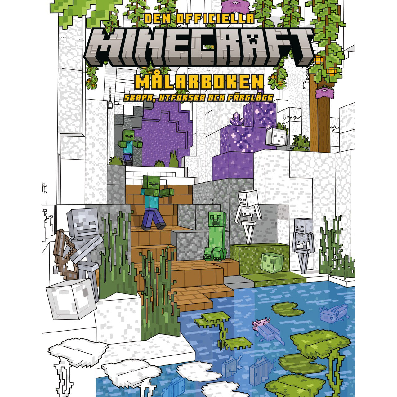 minecraft-minecraft-den-officiella målarboken - skapa, utforska o