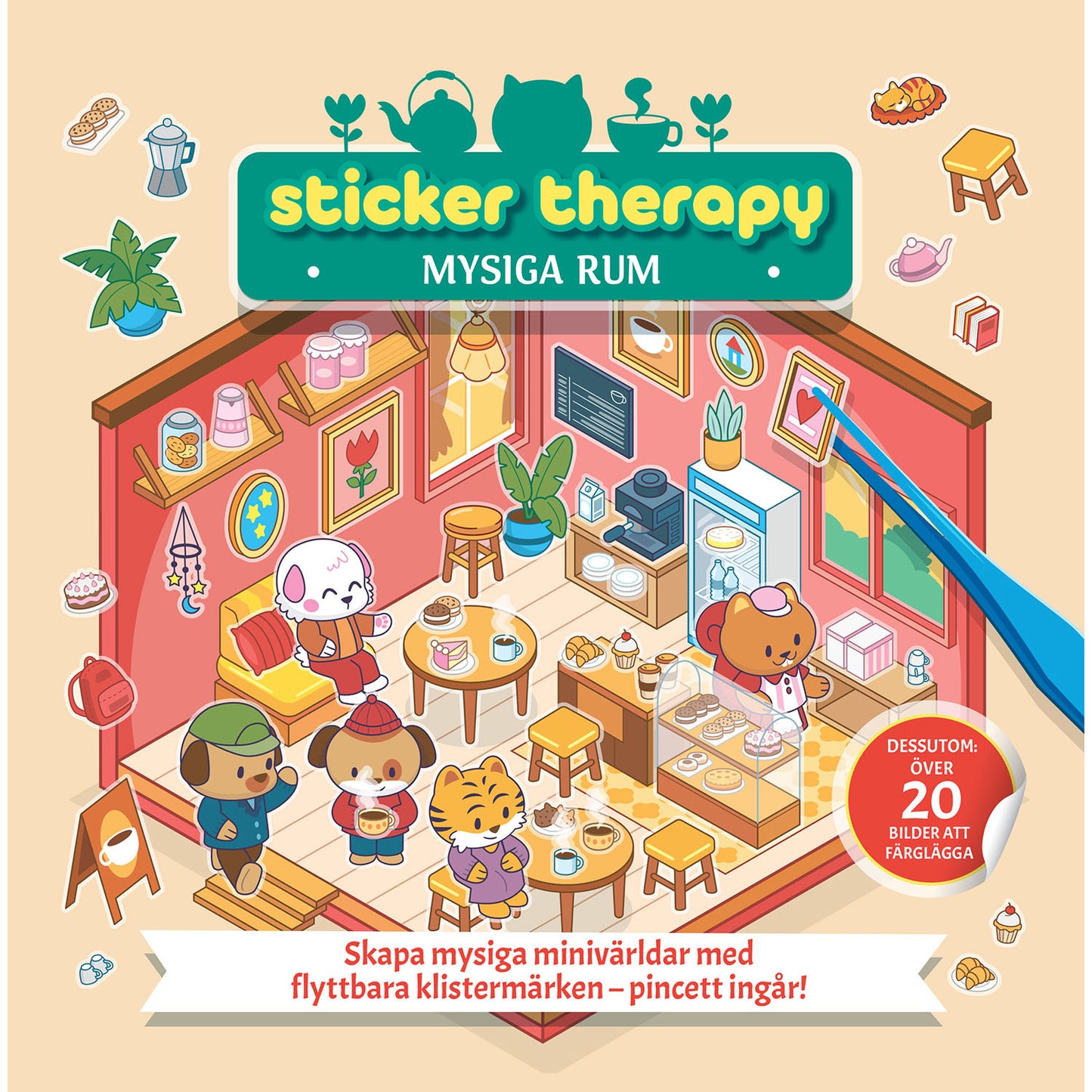 TUKAN FÖRLAG Sticker therapy mysiga rum