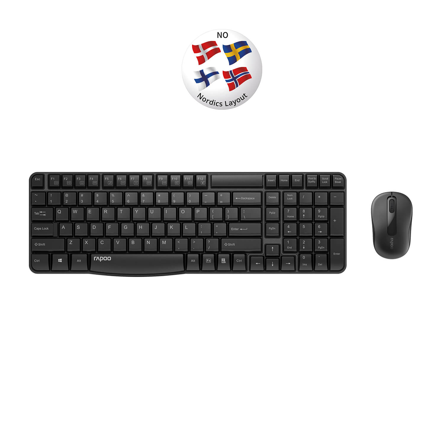 RAPOO Keyboard/Mice Set X1800S