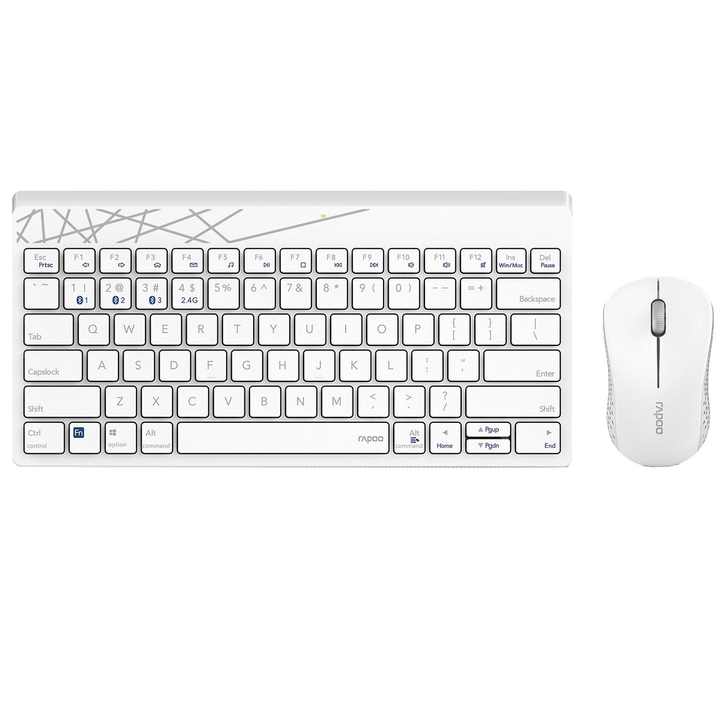 rapoo-rapoo-keyboard-mice-set-8000m Wireless Multi-Mode White