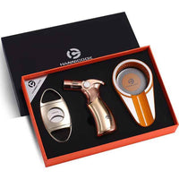 Exklusivt cigarrsnopparkit - Tändare, Askfat & Snoppare
