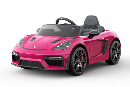 Porsche elbil för barn 12V – med gummihjul, fjärrkontroll & lädersäte | Elbil barn 3+ år
