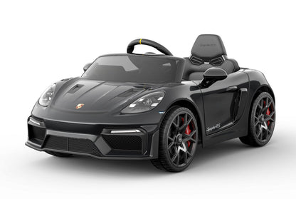 Porsche 718 Spyder RS – Elbil för barn 3–6 år Svart