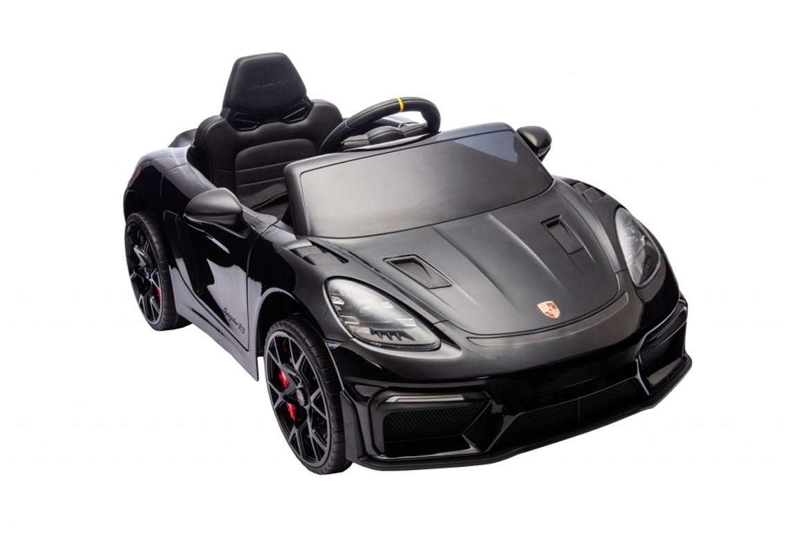 Porsche 718 Spyder RS – Elbil för barn 3–6 år Svart