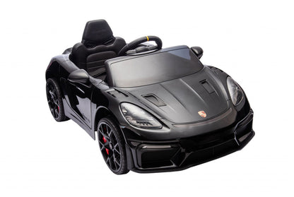Porsche 718 Spyder RS – Elbil för barn 3–6 år Svart
