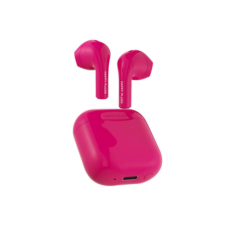 Cerise Happy plugs joy in ear hörlurar och fodral