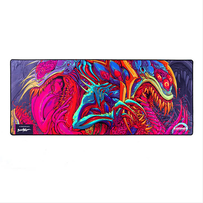 X-Gamer Hyper Beast Gamer Musmatta 110x45 cm - Antiglid Undersida för Maximal Precision och Stabilitet