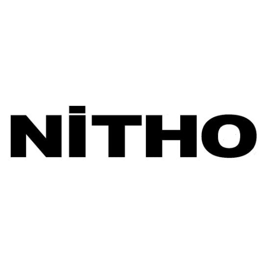 Logotype ifrån Nitho med svart font och vit bakgrund