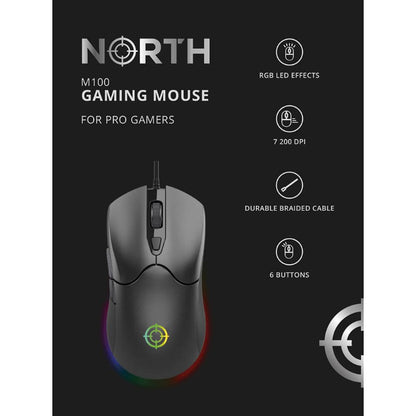 NORTH Gamingmus M100 RGB: Snabb och ergonomisk