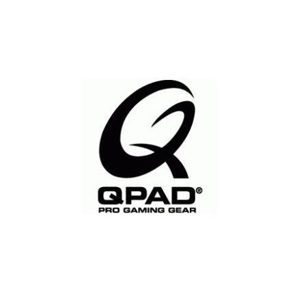 Logotype ifrån QPAD med font svart och vit bakgrund