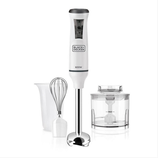 BLACK+DECKER Stavmixer 600W – visp, mixerbägare och minihackare