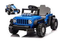 Transformers Ventura 2-i-1 barn elbil – Jeep & Gokart Blå