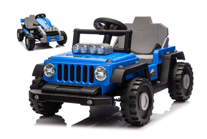 Transformers Ventura 2-i-1 barn elbil – Jeep & Gokart Blå