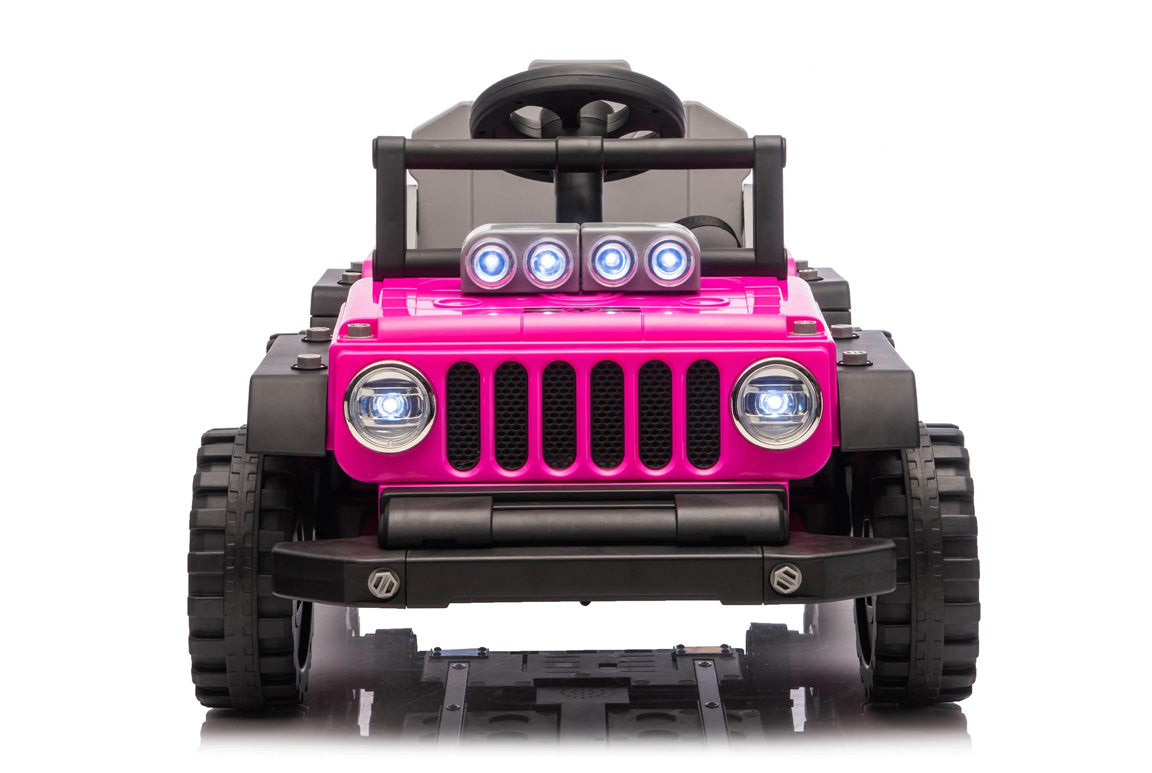 Transformers Ventura 2-i-1 Elbil för barn – Jeep & Gokart Rosa