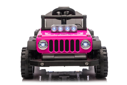 Transformers Ventura 2-i-1 Elbil för barn – Jeep & Gokart Rosa