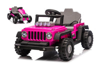 Transformers Ventura 2-i-1 Elbil för barn – Jeep & Gokart Rosa
