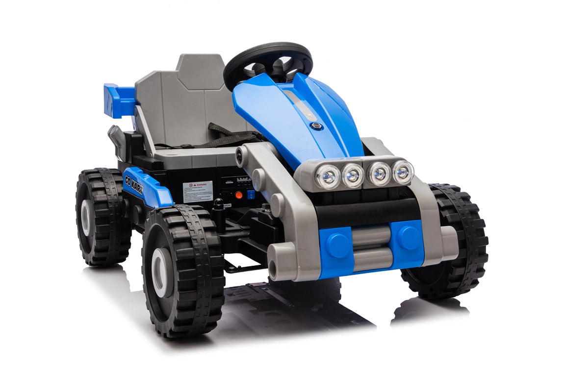 Transformers Ventura 2-i-1 barn elbil – Jeep & Gokart Blå