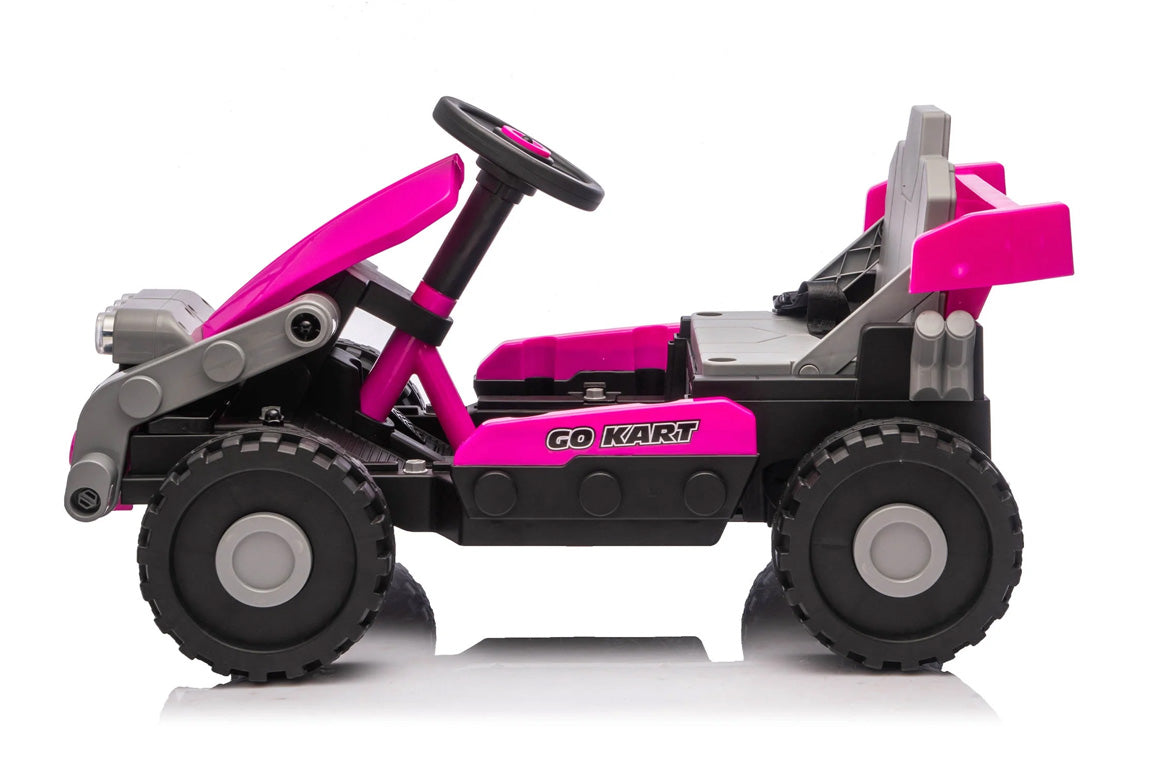 Transformers Ventura 2-i-1 Elbil för barn – Jeep & Gokart Rosa