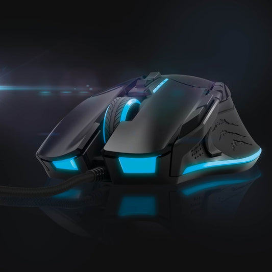 uRage futuristiska gamingmus med blåttsken och ett tilltalande utseende