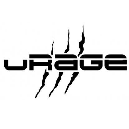 Logotype ifrån uRage med svart font och vit bakgrund