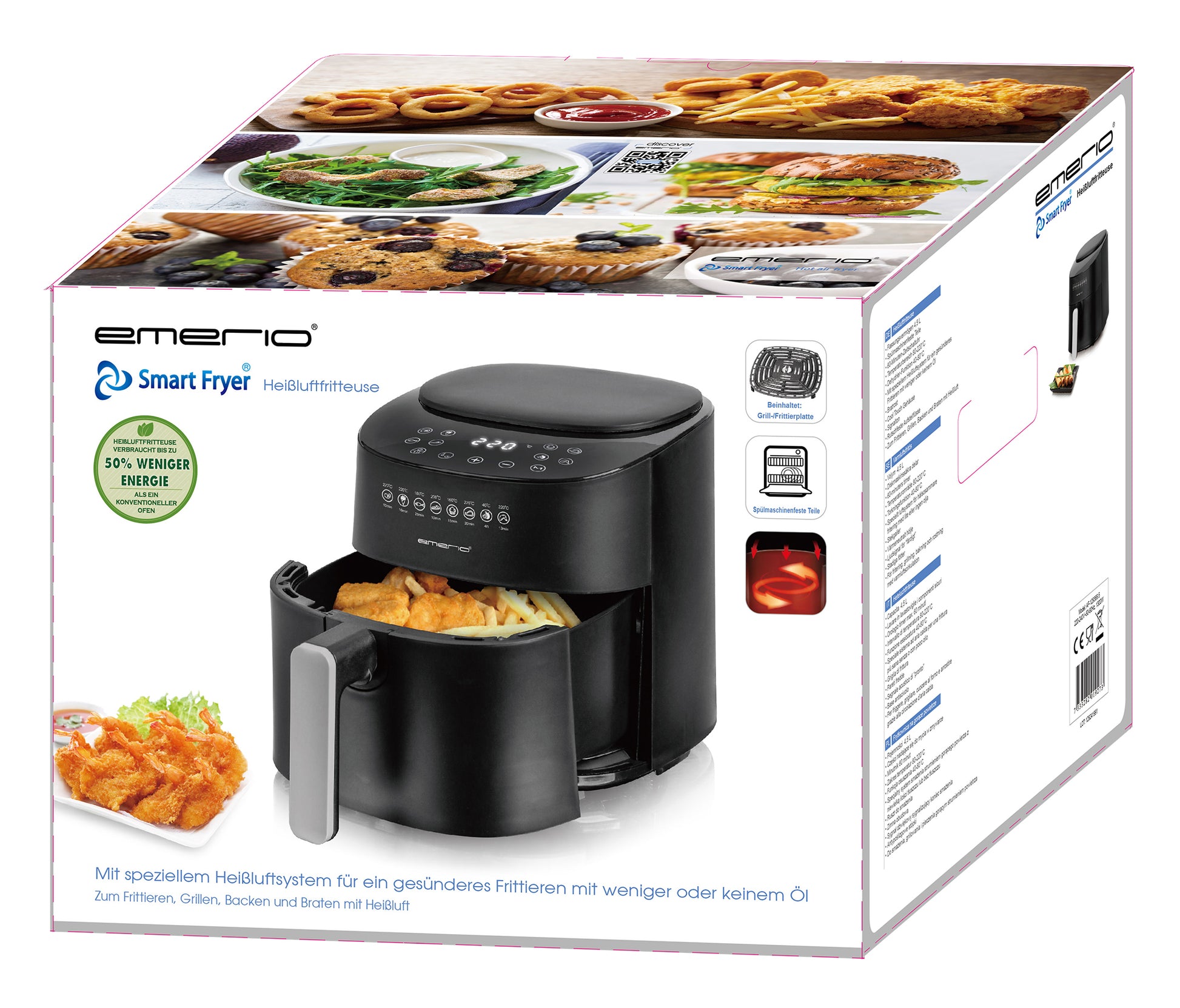 EMERIO Digital varmluftsfritös – produktbild 4