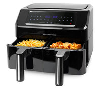 EMERIO Air Fryer 2x3,6l – Dubbla korgar för maximal flexibilitet