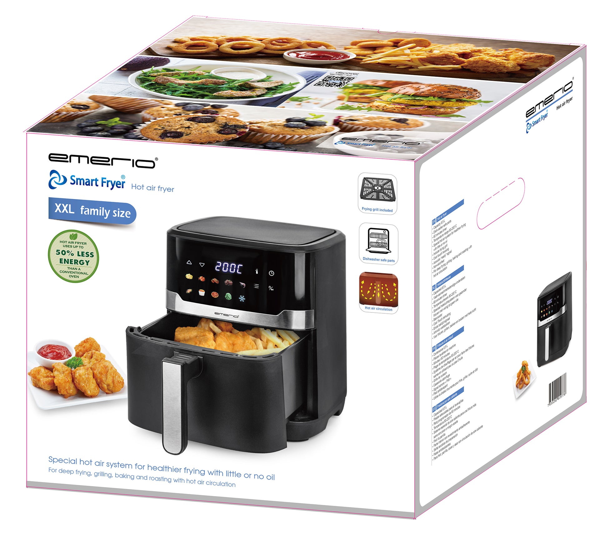 EMERIO Digital varmluftsfritös – produktbild 3