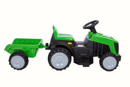 Azeno Eltraktor för barn med släp 6V batteridriven traktor