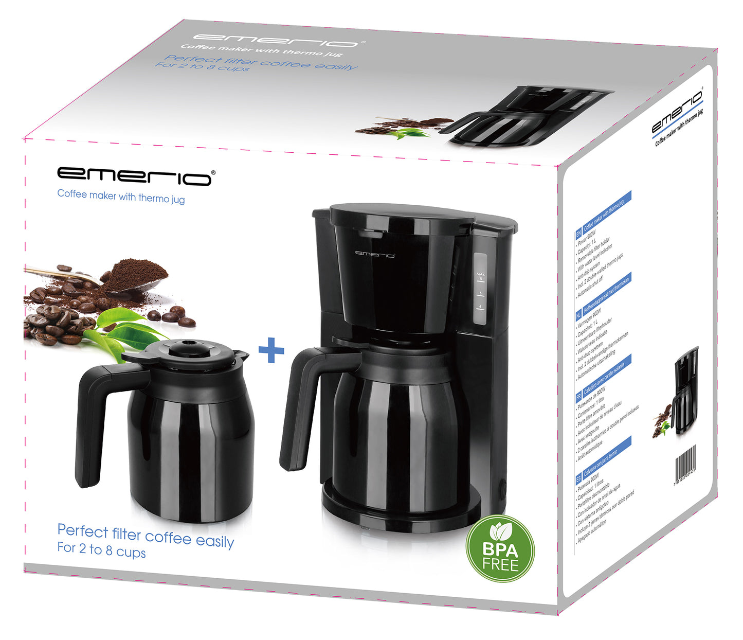 EMERIO kaffebryggare med termos – produktbild 5