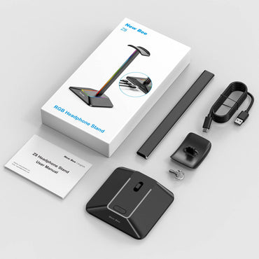 Hörlurar stativ RGB LED New bee Z8 Svart förpackning