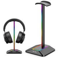 RGB LED Headsetstativ Svart & Silver, New Bee Z8